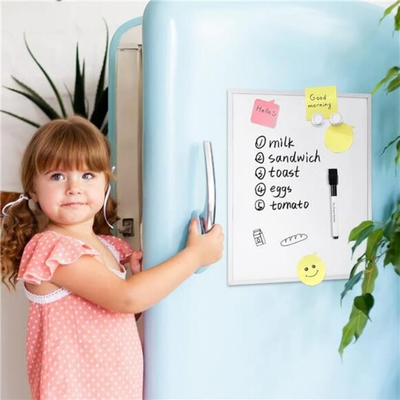 Magnetic Dry Erase Whiteboard 11x14 Wall Mount Message Board With Marker - Picture 2 of 8